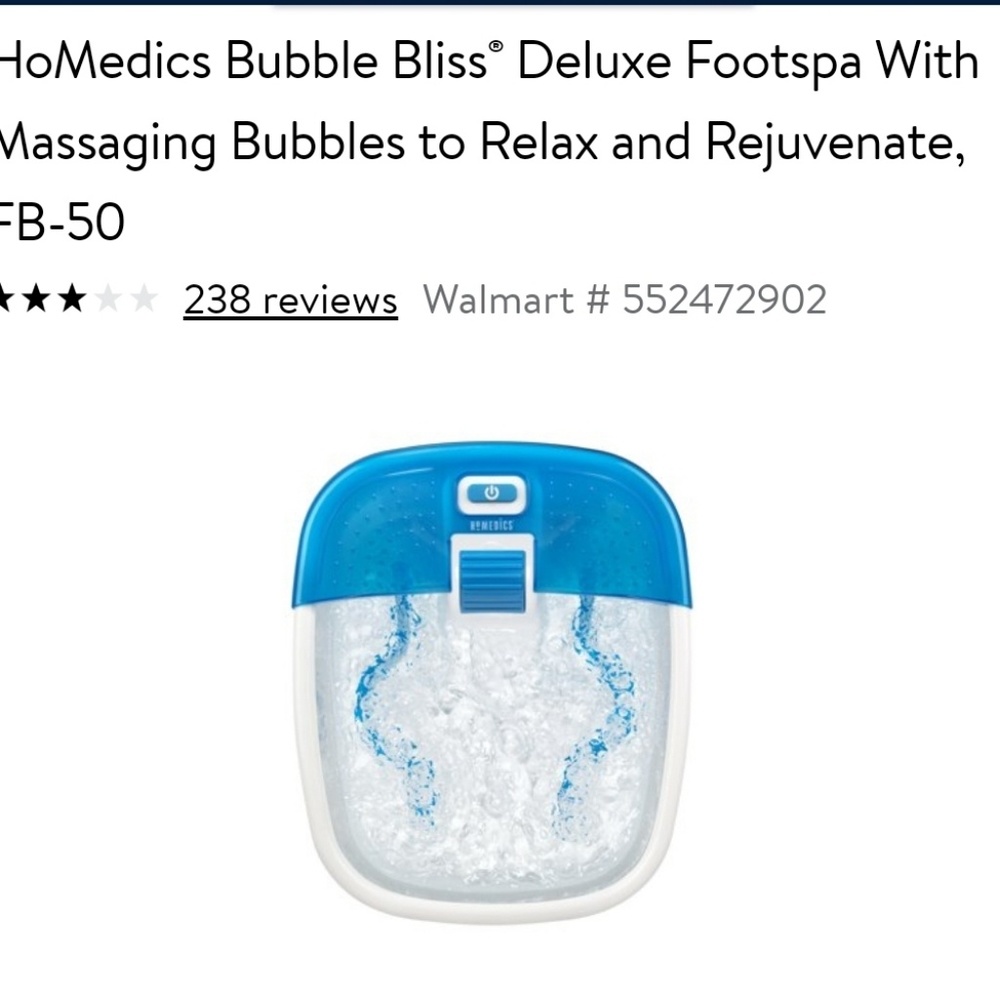 Homedics Deluxe foot spa